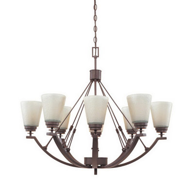Lustre gris classique/traditionnel 8 lumières Madera