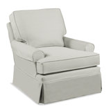 Belmont Boucle Cotton Swivel Slipcovered Armchair