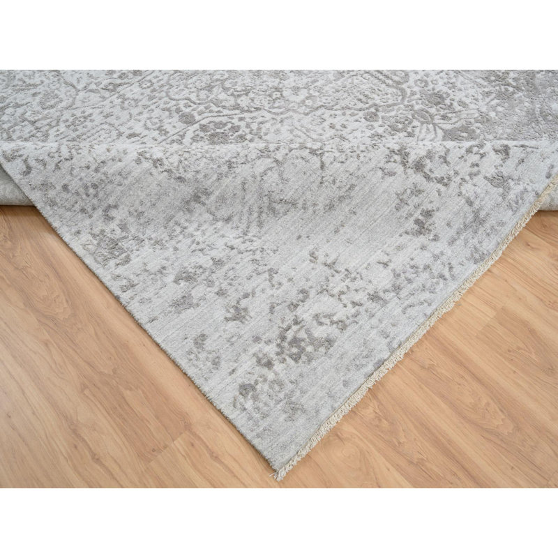 One-of-a-Kind Square 10'0" X 10'0" New Age Square Area Rug in Grey