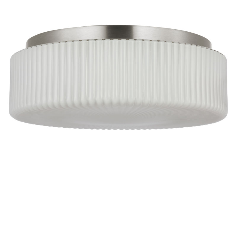 Axira Two Light Flush Mount, Brushed Nickel, Yes