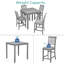 Ensemble de table de salle à manger 5 pièces à hauteur de comptoir, table carrée en bois avec 4 chaises rembourrées pour petits espaces, design élégant et peu encombrant