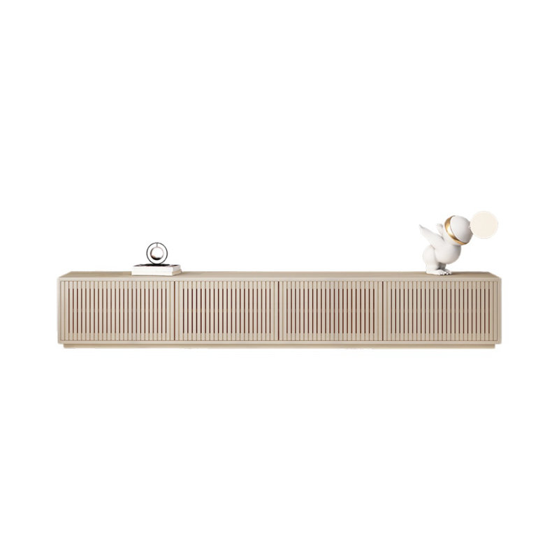 Crédence de rangement moderne 86,6 po, Beige, L 86,61 po x H 16,53 po x P 16,14 po