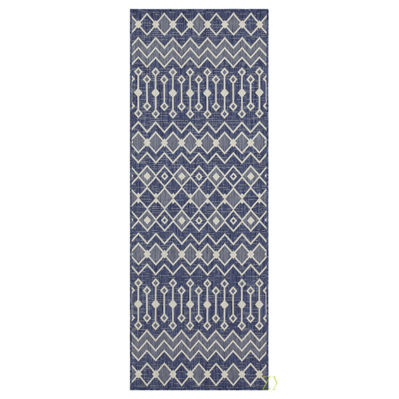 Sunshine 2 Ft. 7 In. X 7 Ft. 3 In. Indoor/Outdoor Area Rug, Blue, Runner 2'7" x 7'3"