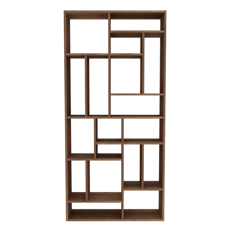 M Solid Wood Geometric Bookcase
