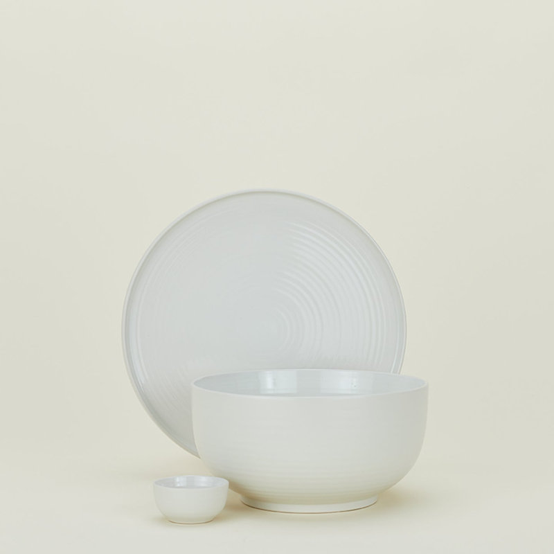 Frej Stoneware Dessert Bowl, Bone
