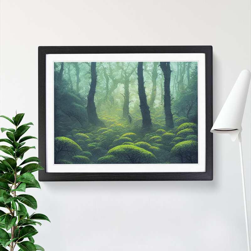 A Great Forest - Single Picture Frame Print, Black, 46cm H x 64cm W x 2cm D