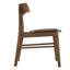 Chaise en bois massif avec siège et dossier courbés-705503403