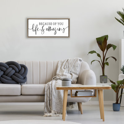 Cadre flottant Parce que la vie est incroyable, design par Lux + Me Designs