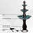 XBrand Classic Grey 51 in. Three‑Tier Outdoor Garden Water Fountain-877630426