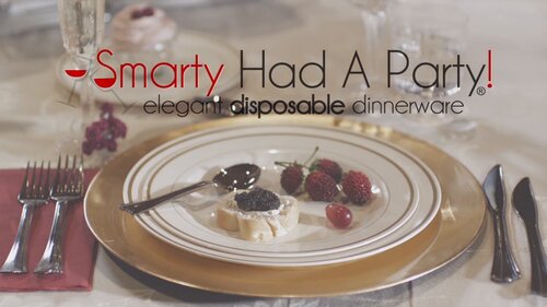 Smarty Had a Party elegant disposable plastic dinner plates 120