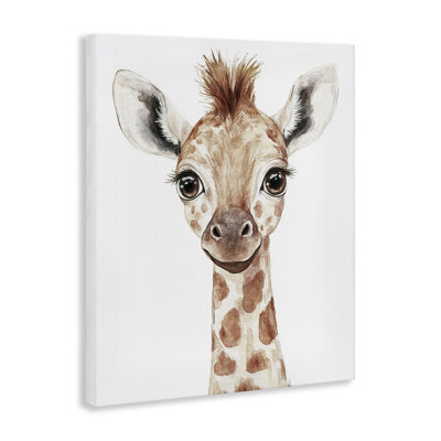 Baby Giraffe Big Smile Canvas, design by Ramona Murdock