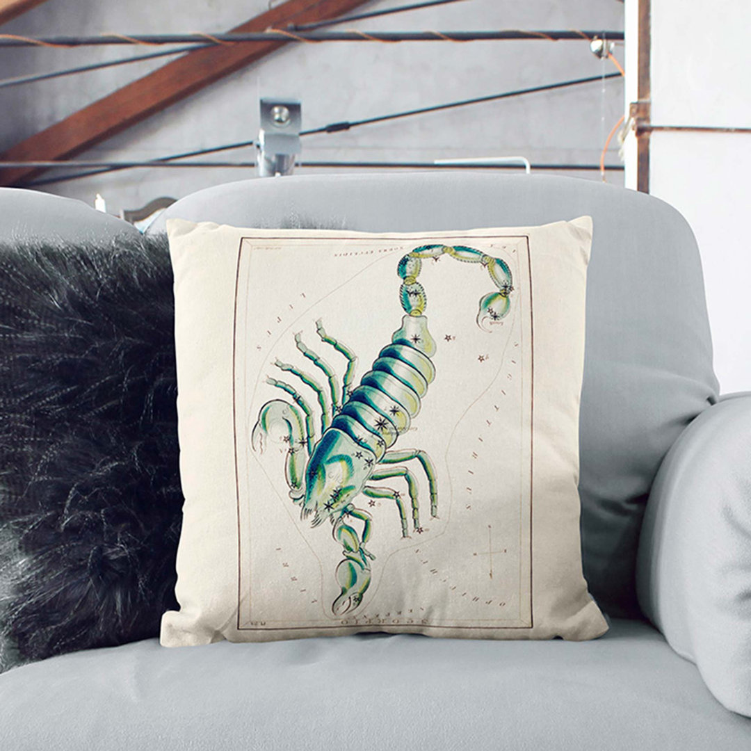 Astronomical Zodiac Chart of the Scorpio Cushion with Filling