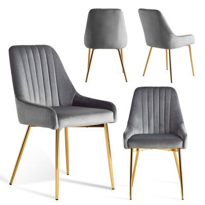 Maulsby Tufted Velvet Dining Chair by Everly Quinn