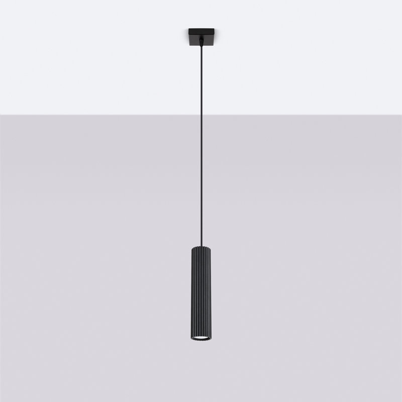 Bonina 1 - Light Brushed Nickel Pendant, Black