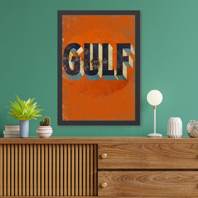 Elegant Decorative Framed MDF Painting, 13.8 x 17.7 inches | 100% MDF with 100% Polystyrene Frame (0.8 inches Thick) | UV Digital Printing, Orange & Black Colours | Perfect Wall Art for Home & Office Décor