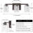 LED Vanity Light With 3 Colour Modes (3000K/4000K/6000K), Dimmable Bathroom Light Fixture With Clear Glass Shade, Eye Protection Wall Light For Mirror