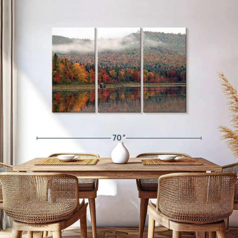 Alvord automne dans la rivière Androscoggin, H 36 po x l 57 po