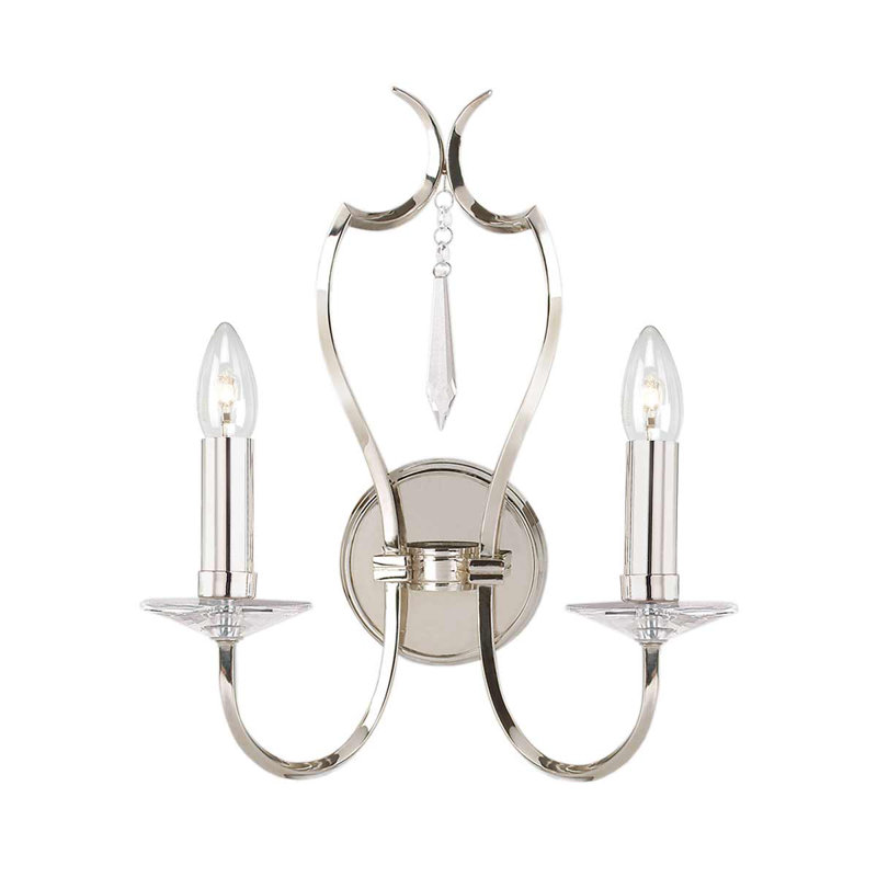Noi Candle Wall Light, Polished Nickel
