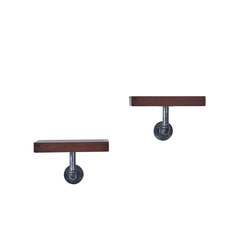 Hentrich Pipe Wall Shelf, Mocha