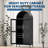 73" Metal Arched Cabinet with Glass Doors, Modern Freestanding Storage Bookshelf with Adjustable Shelves-764971834