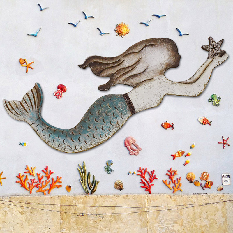 Wooden Mermaid Hanging