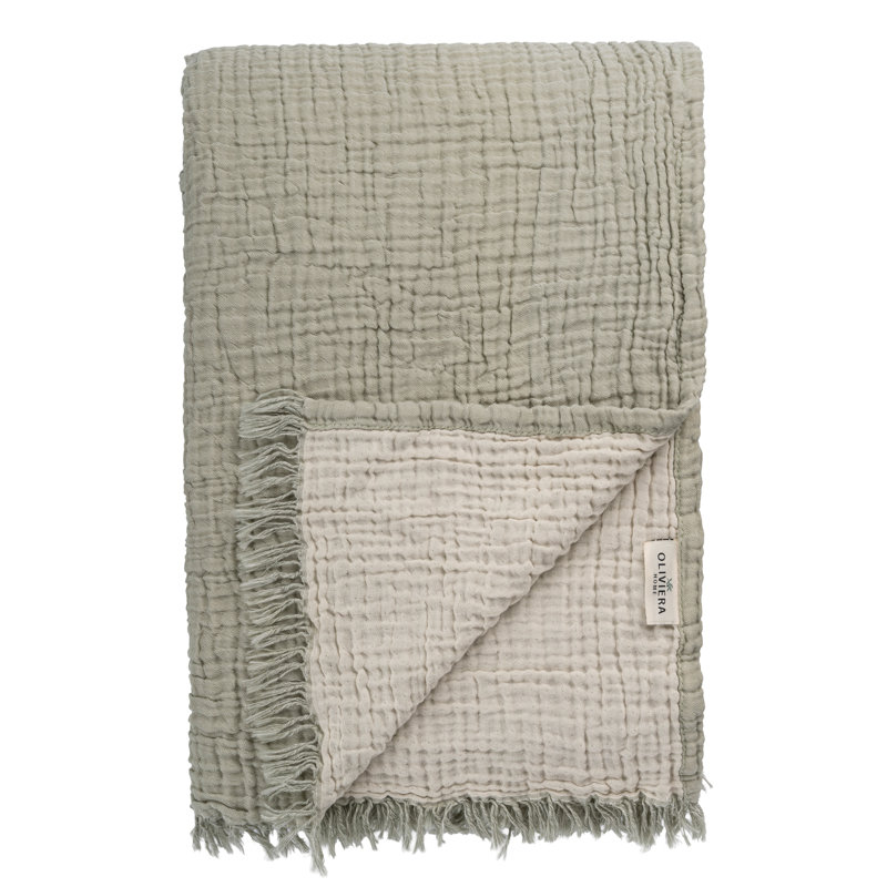 Soho Supersoft 4-Layer Cotton Gauze Blanket, Sage Green - King