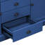 Armoire de cuisine autoportante en bois avec tiroirs et porte de rangement, bleu