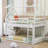 White Twin Over Low Bunk Bed, House-Like With - Firm & Efficient House Design Effortless-1851830657
