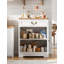 Armoire-bar Farmhouse avec 2 portes, tiroir, tablette réglable, assemblage facile pour la cuisine, la salle à manger, blanc