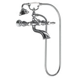 Weymouth Double Handle Floor Mounted Clawfoot Tub Faucet Trim with Diverter and Handshower