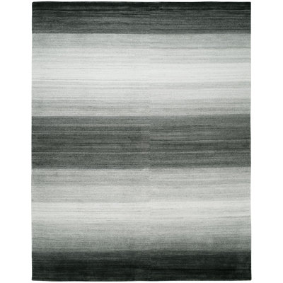 Hayter Striped Area Rug in Gray