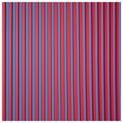 Red Blue Vertical Stripes Wall Tapestry - Striped Wall Decor