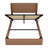 Kira Queen Solid Wood Platform Bed with lifting storage