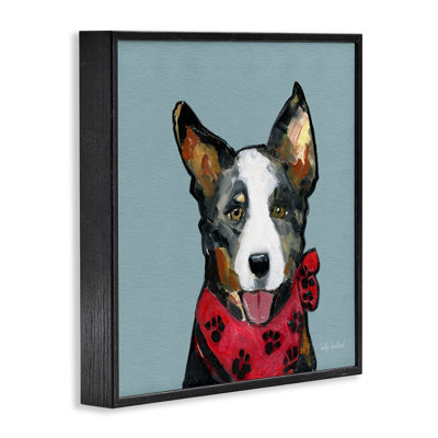 Dog with Paw Bandana Giclee Art, design by Sally Swatland