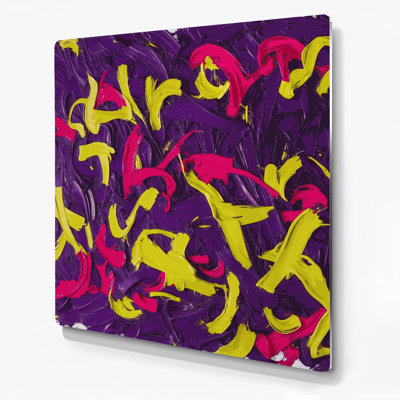 Neo Expressionism 57 Purple Metal Wall Art