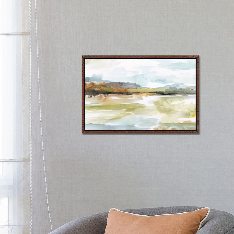 Faraway by Nan - Painting on Canvas, 66.04 cm H x 45.72 cm W, Classic Brown Wood Framed