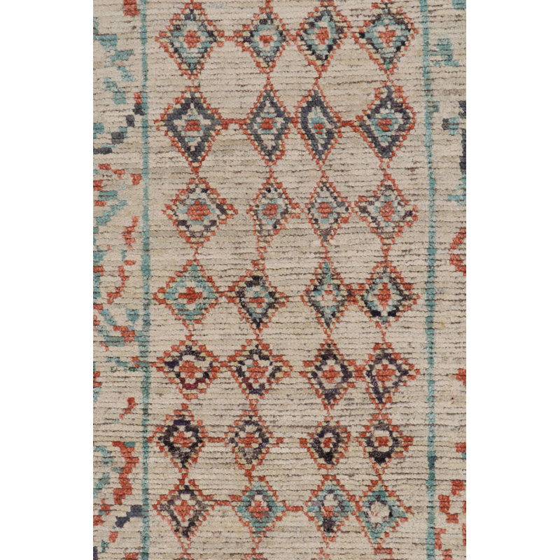 Moroccan Hand Knotted Silk Area Rug, Rectangle 10' x 14'