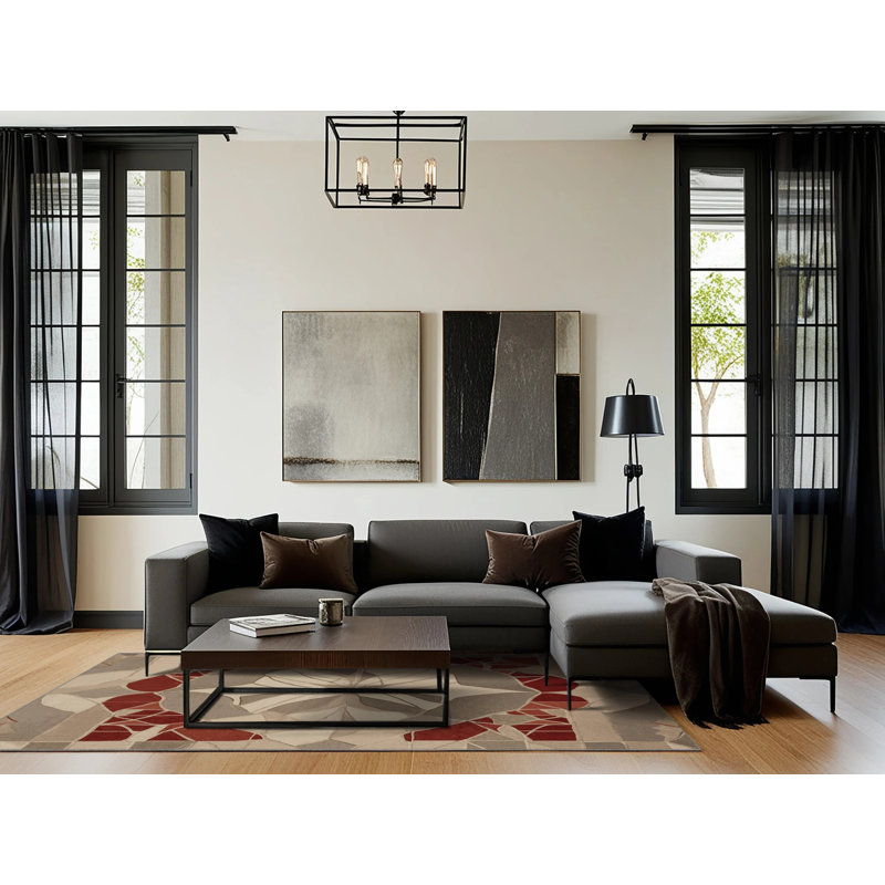 Perspective Frame Rug, Round 7'