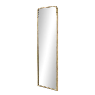 Loire Mantle Mirror-Antiqued Gold Leaf