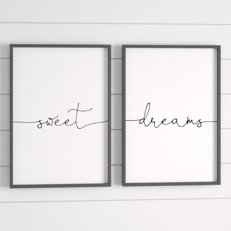 Sweet Dreams - 2 Piece Print, Black Oak Frame, 61 cm H x 43 cm W