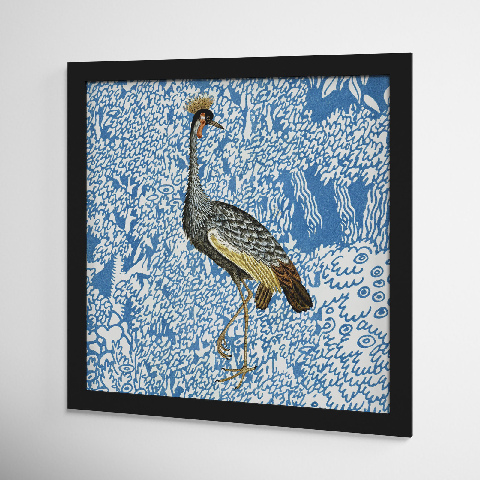 Bird Pose 2 Print by Oliver Gal, 26" H x 26" W x 0.5" D, Black