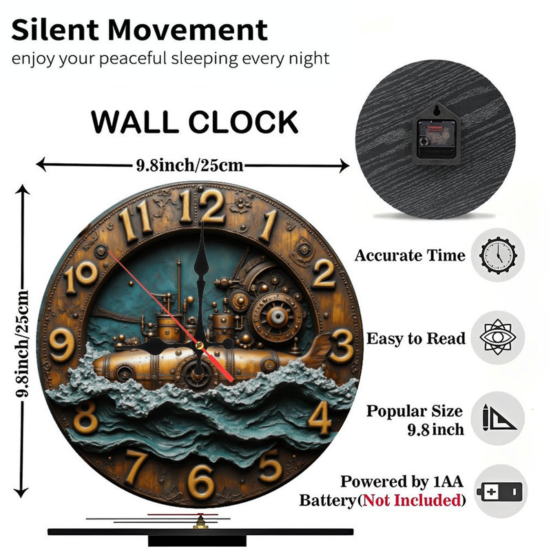 Horloge murale paysage glacier arctique