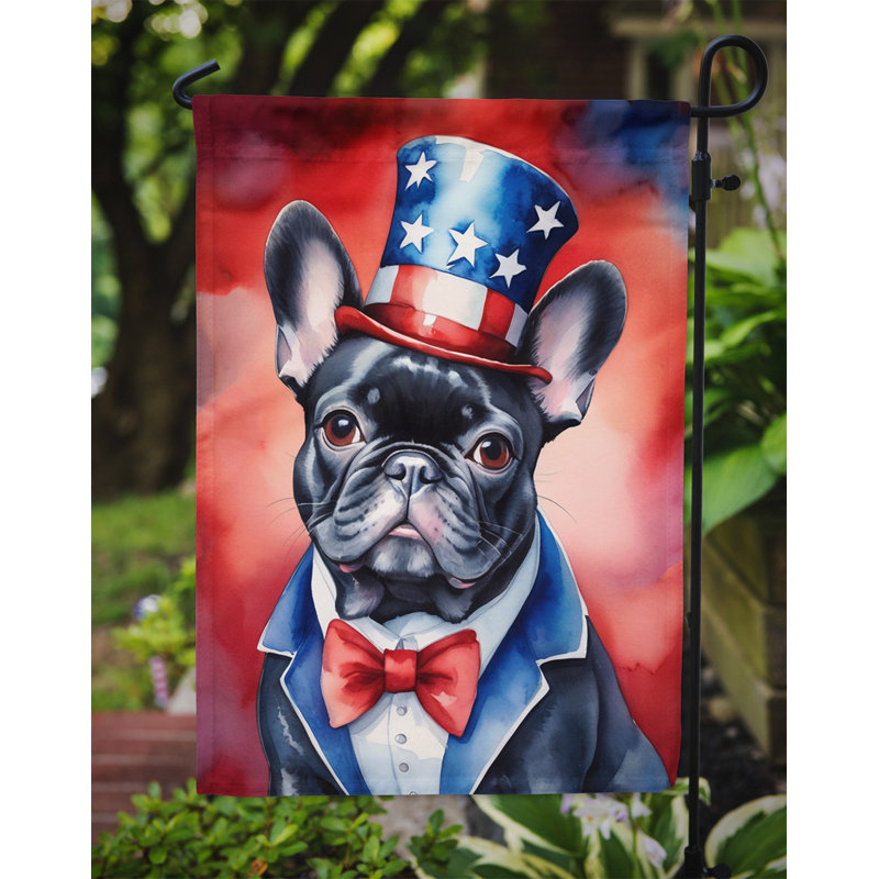 Drapeau patriotique du jardin américain, Bouledogue français noir