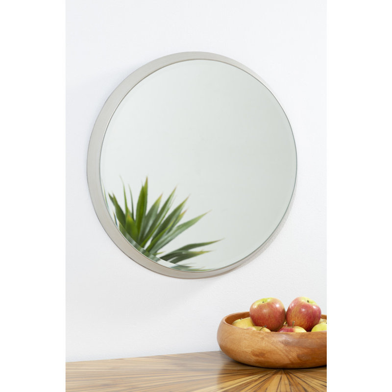 Carleen Flat Overmantel Mirror, 44cm H x 44cm W, Silver