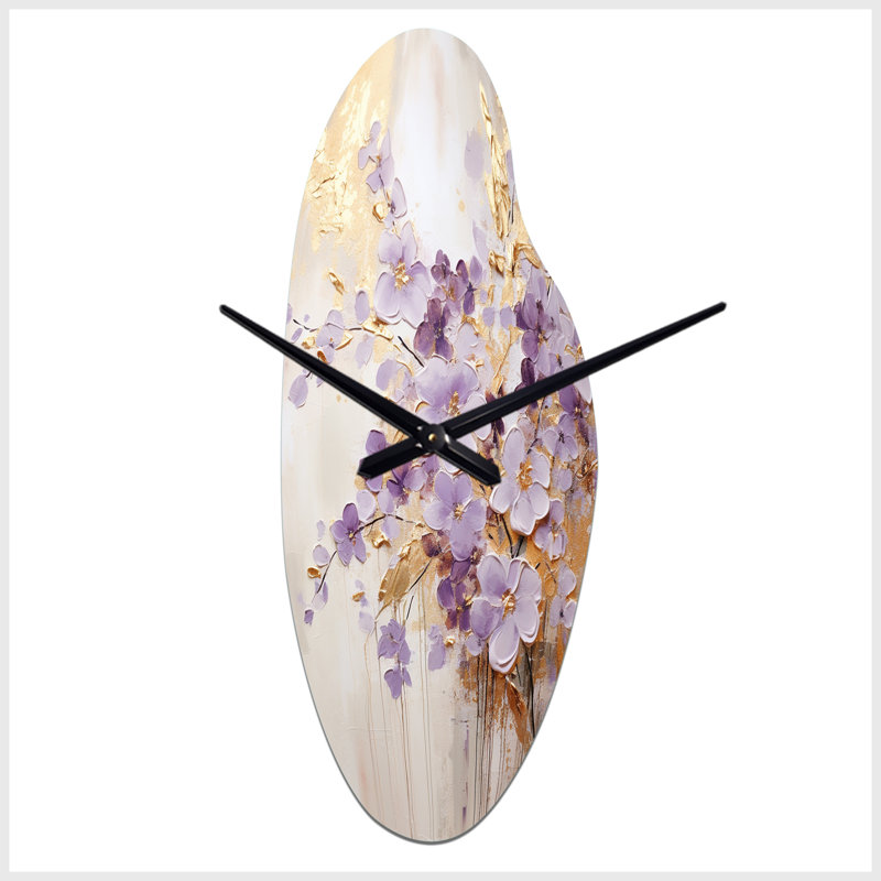 Horloge murale violette et mauve Carlsbourg, Grand