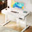 Electric Standing Desk With 3-tier Spacious Fabric Drawers, Height Adjustable Desk With Recessed Power Outlets, Sit Stand Table With Hidden Cable Management Tray-494546545
