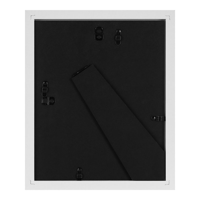 Cadre photo simple en bois doré, Blanc, 8" x 10", 2