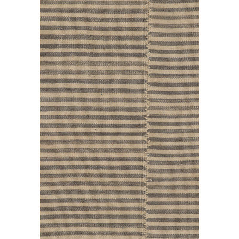 Rug & Kilim’S Contemporary Kilim With Textural Beige And Gray Stripes