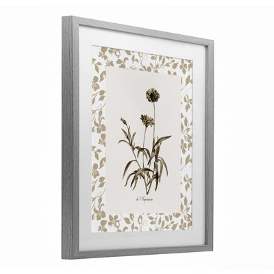 «Neutral Imperial Flowers», reproduction encadrée sous verre, design par Kelly Donovan