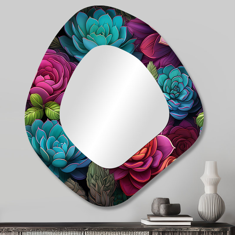 Motif botanique Neon Succulents, 28 po x 25 po